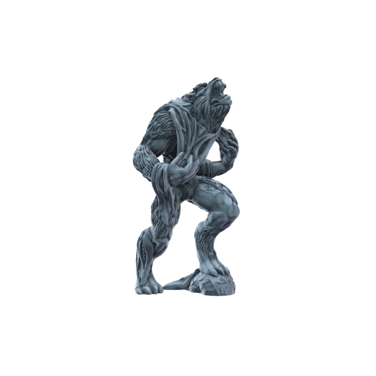 3D printed Werewolf side view