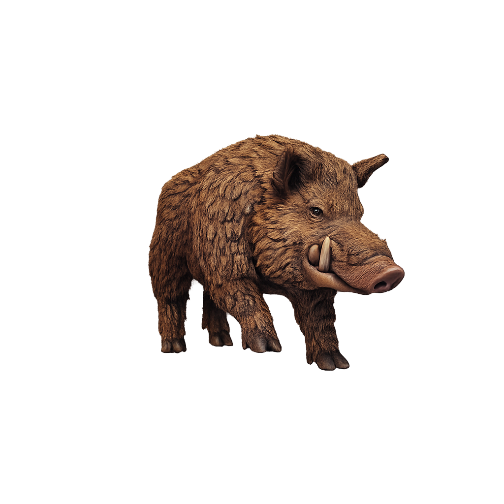 Painted Wild Boar Charging miniature
