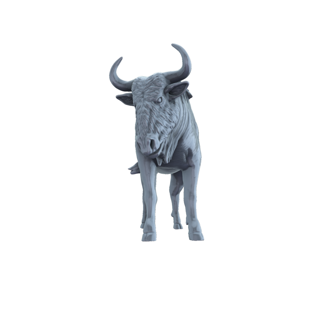 3d printed Wildebeest side view