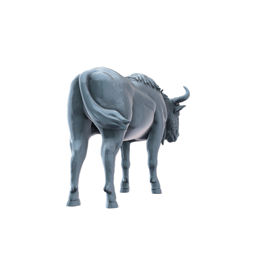 3d printed Wildebeest rear view