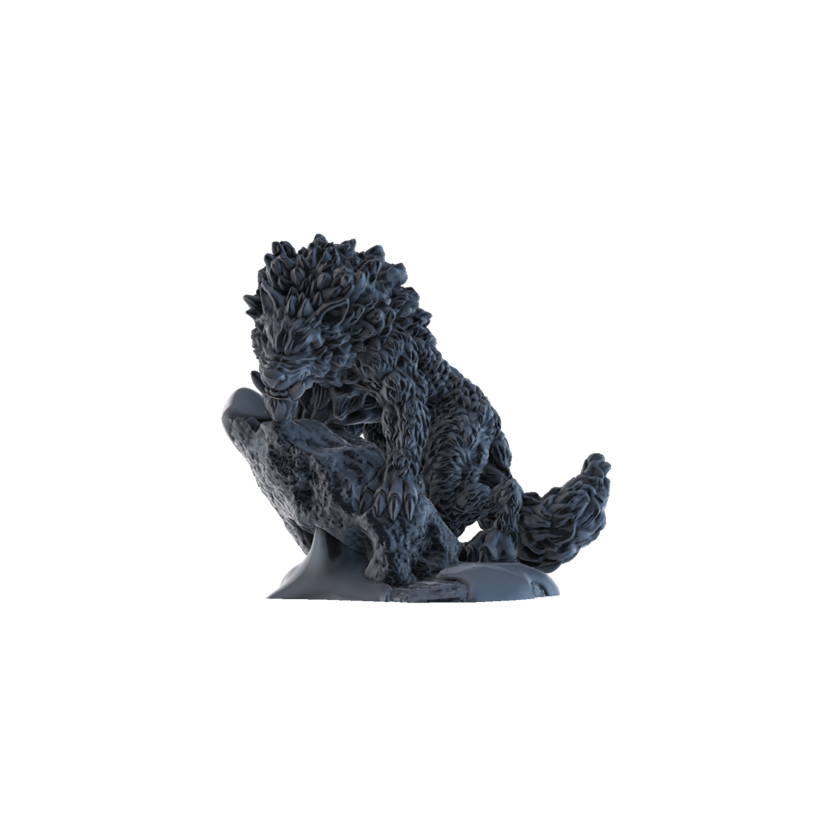 3D printed Winter Wolf front view