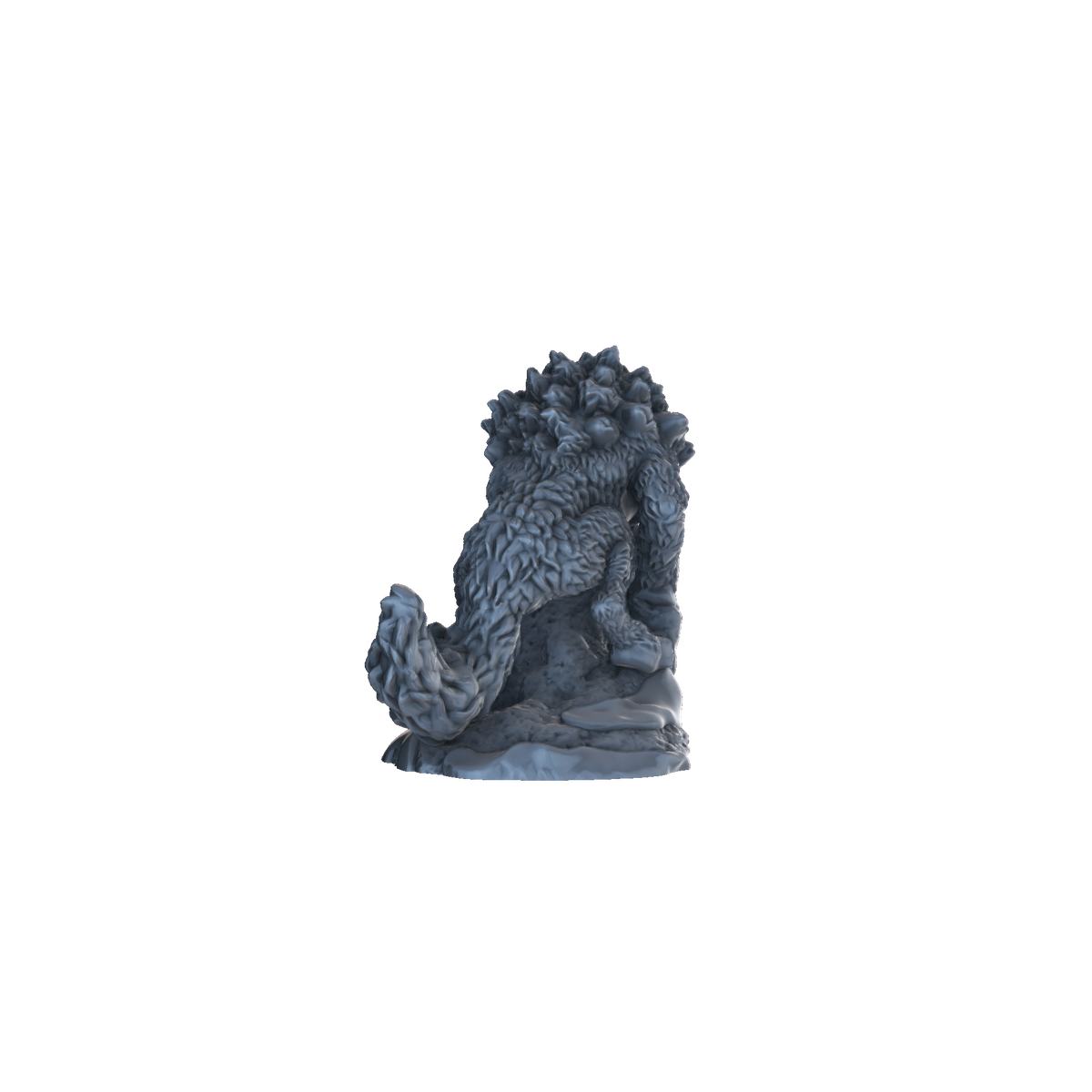 3D printed Winter Wolf rear view