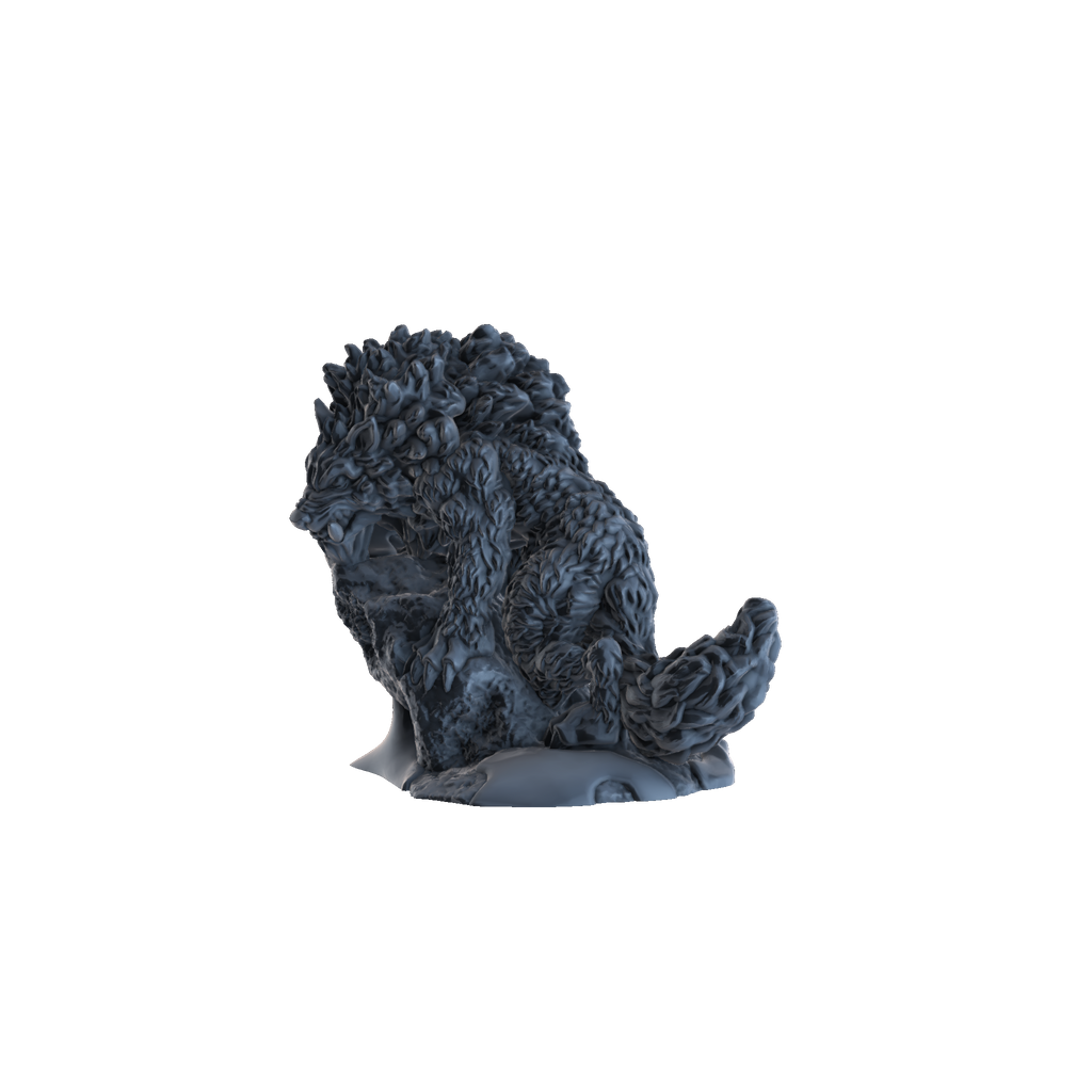 3D printed Winter Wolf side view