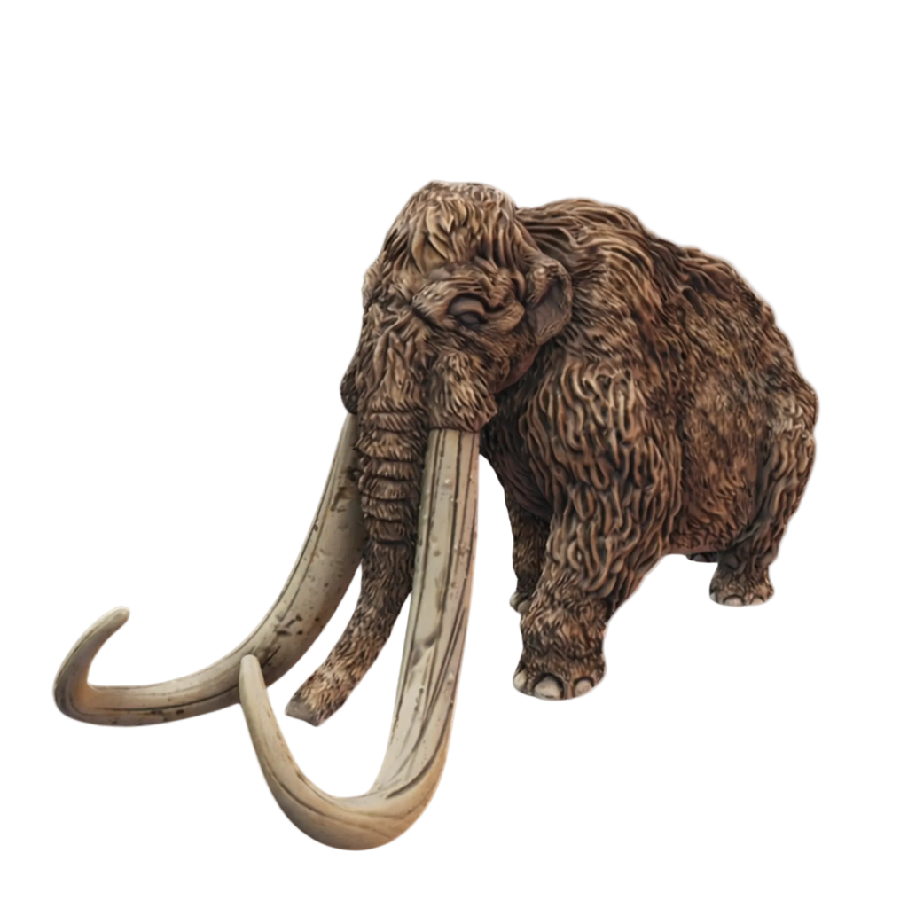 Painted Woolly Mammoth walking miniature