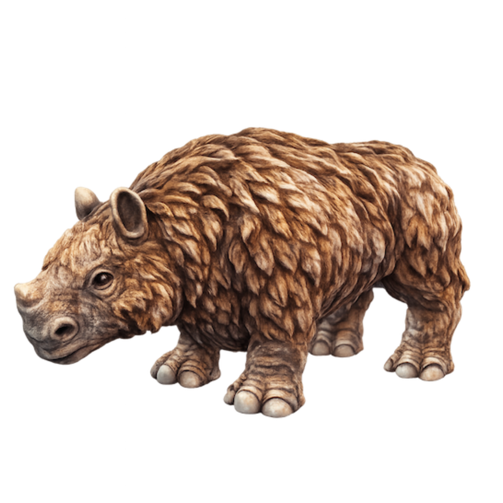 Painted Woolly rhinoceros Calf standing miniature