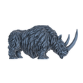 3D printed Woolly rhinoceros standing side view