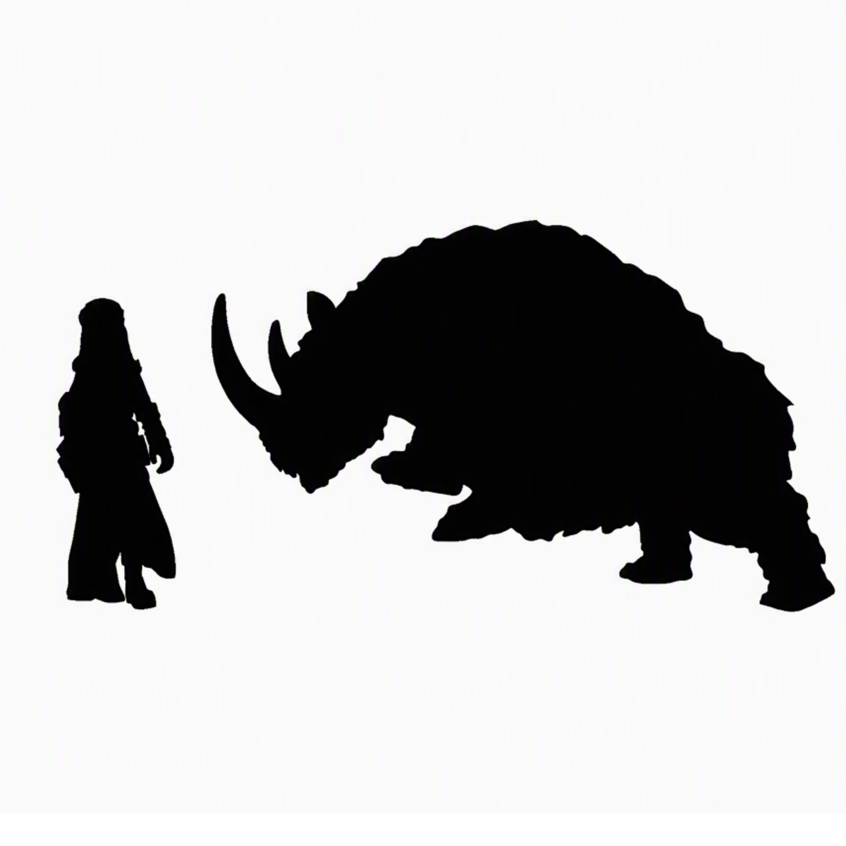 Woolly rhinoceros charging – 28mm Miniature
