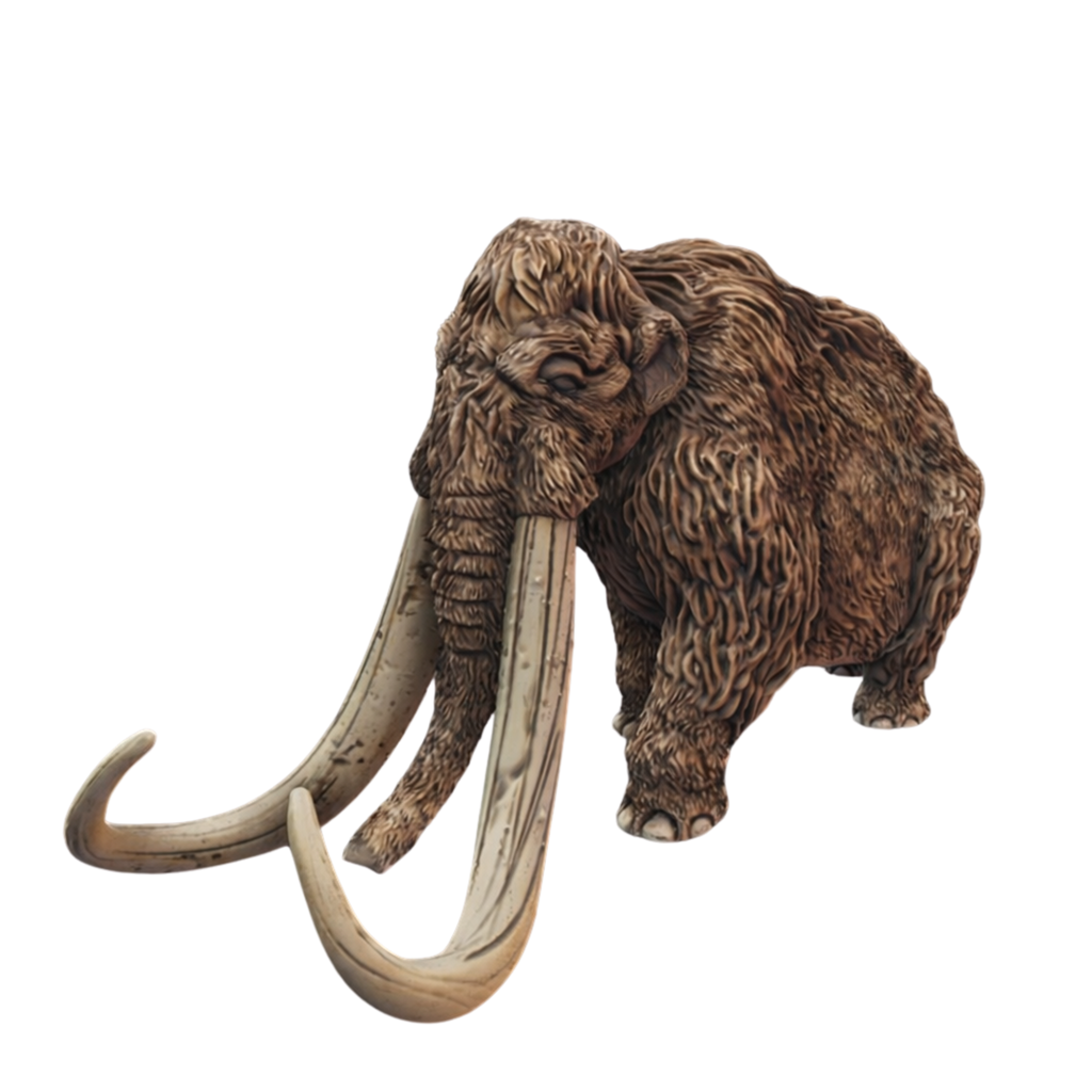 Painted Wooly Mammoth walking miniature