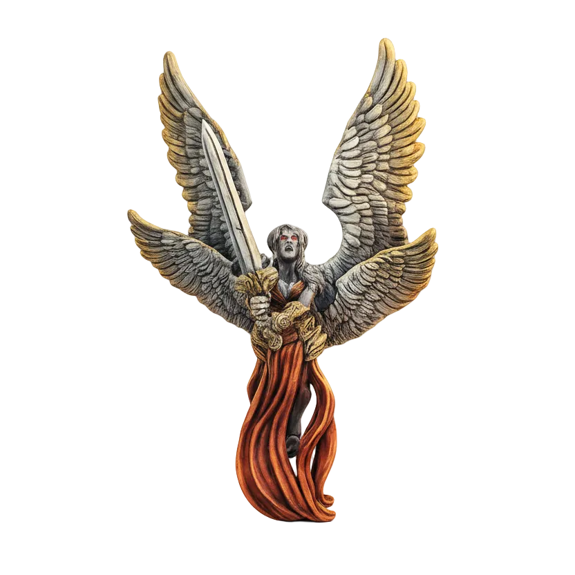 Painted Wrathful Angel miniature