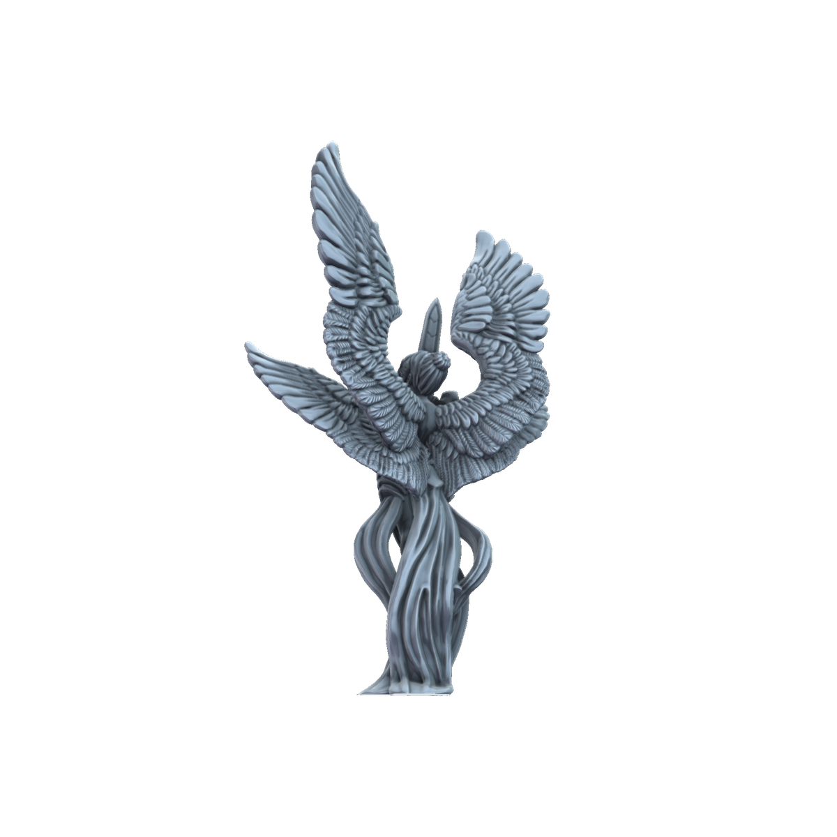 3D printed Wrathful Angel rear view
