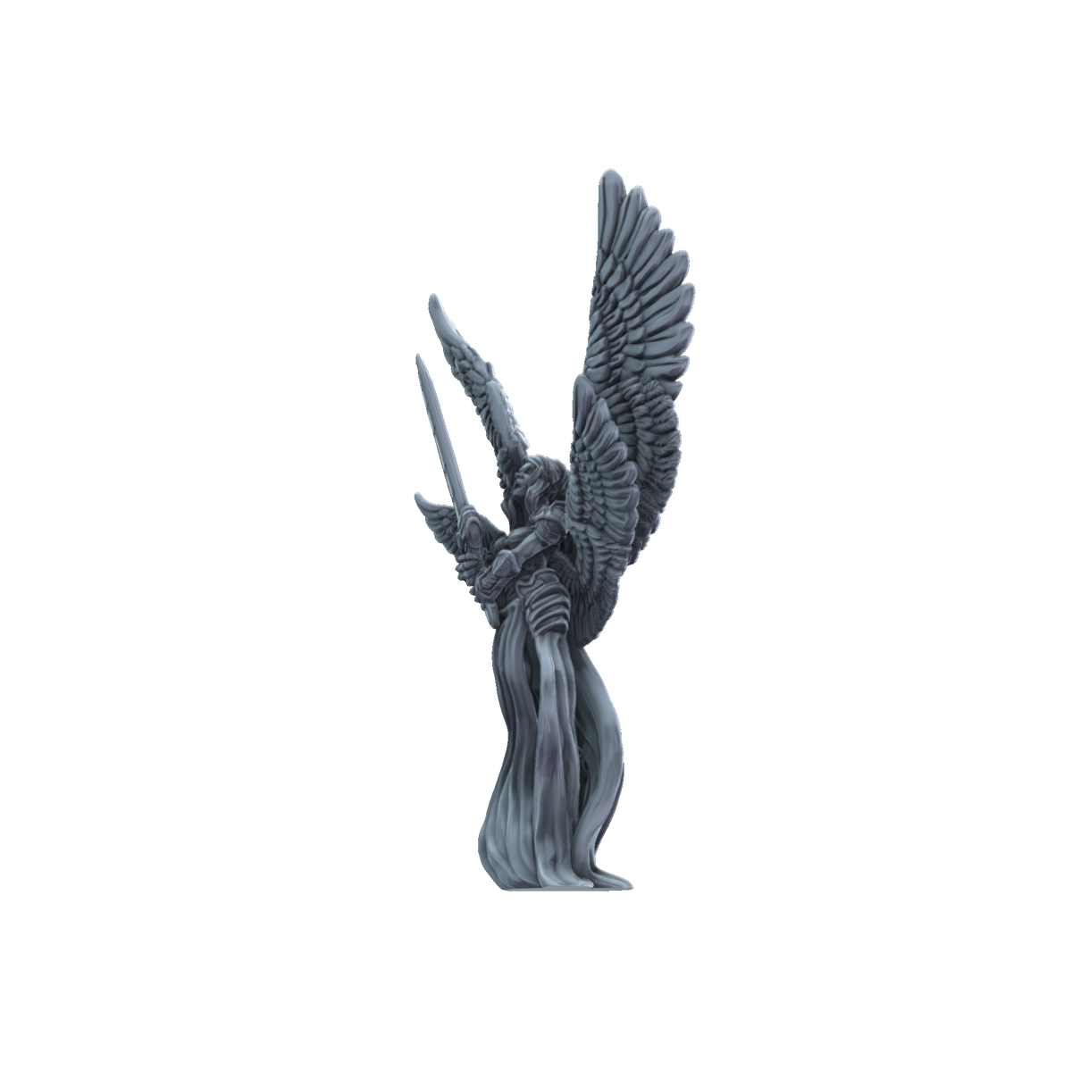 3D printed Wrathful Angel side view