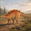 Prehistoric Wuerhosaurus dinosaur in a natural landscape