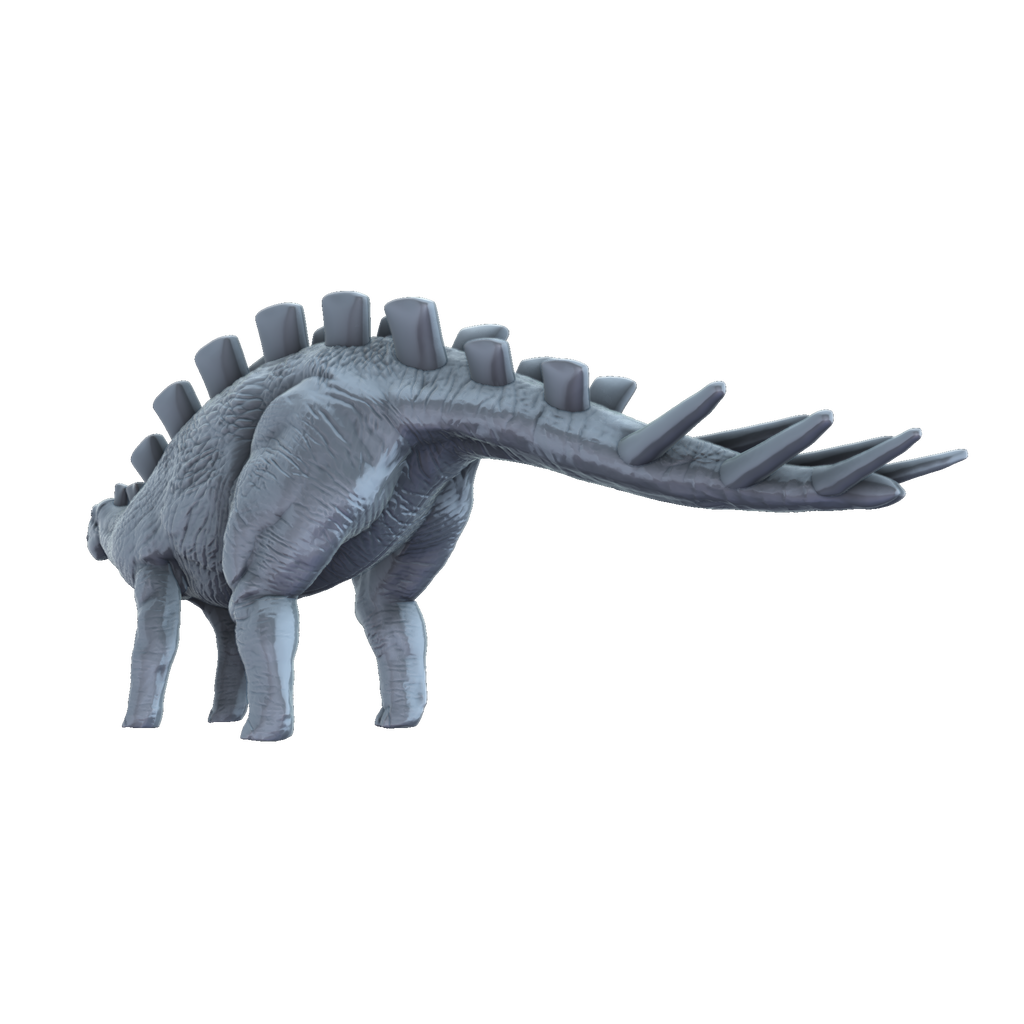 3D printed Wuerhosaurus rear view