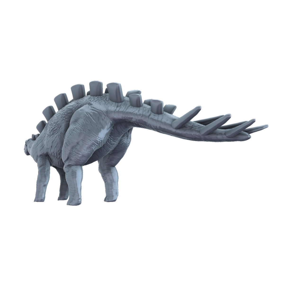3D printed Wuerhosaurus rear view