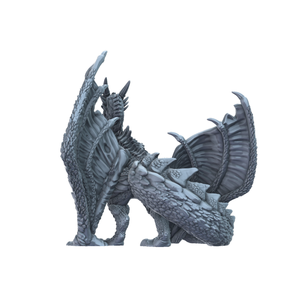 3d printed Wyvern rear view