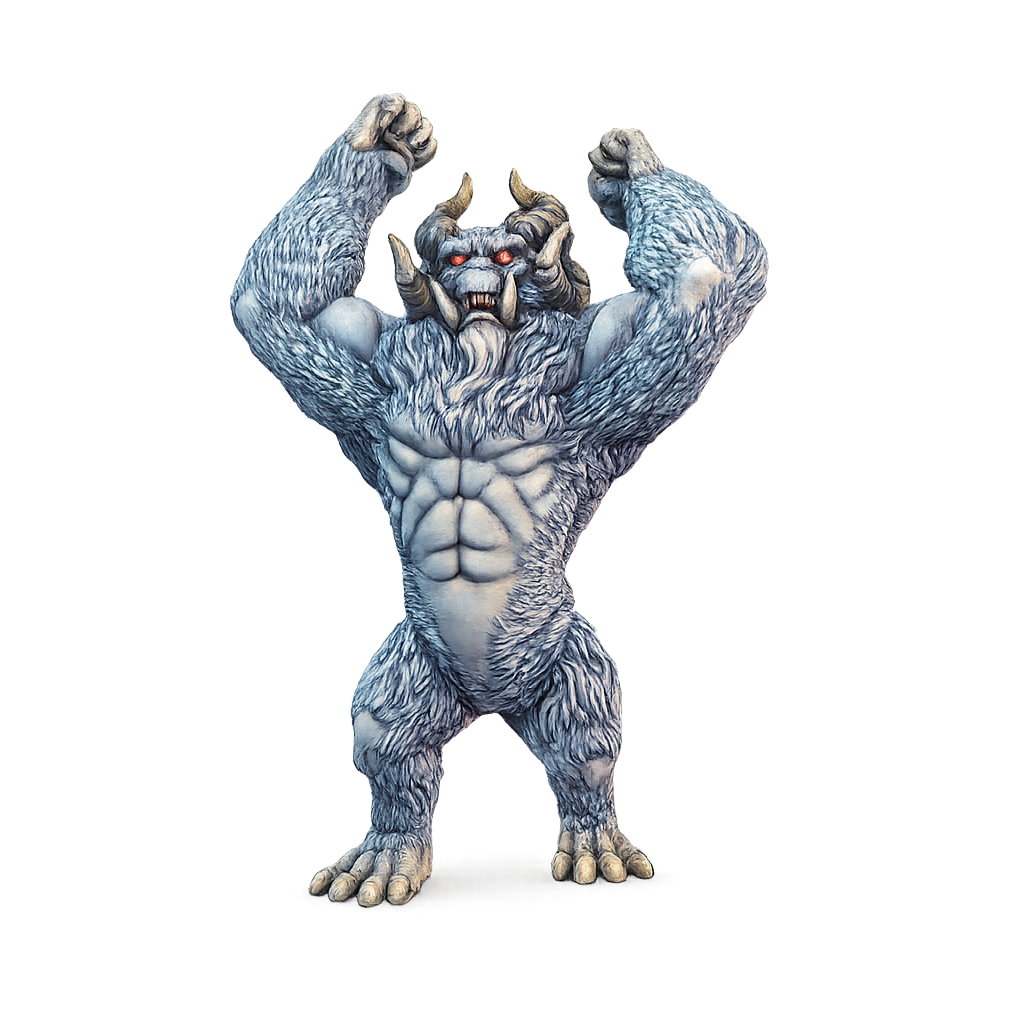 Painted Yeti Standing miniature