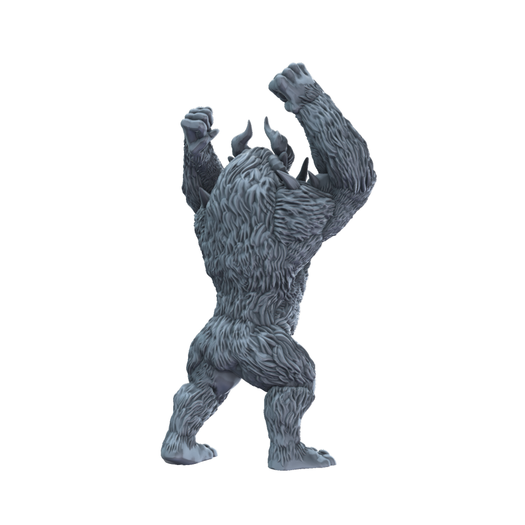 3D print Yeti Standing rear view