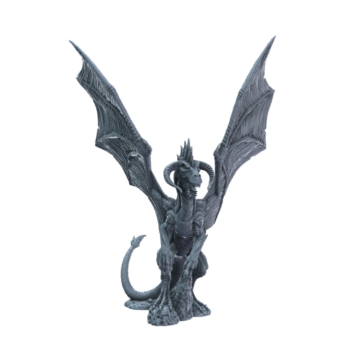 3D print Young Black Dragon front view