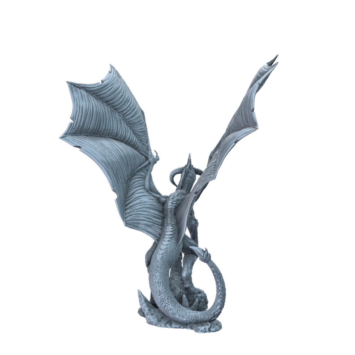 3D print Young Black Dragon rear view