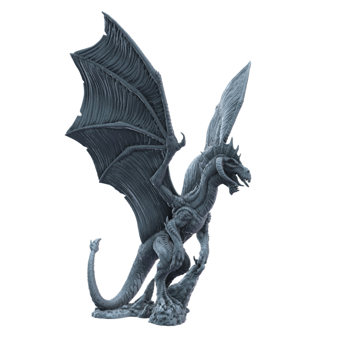 3D print Young Black Dragon side view