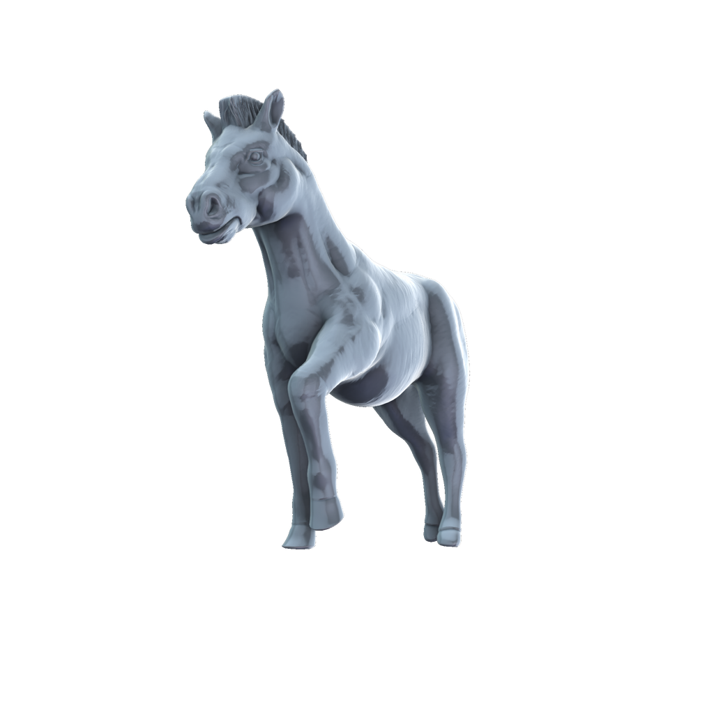 3D printed Zebra front view