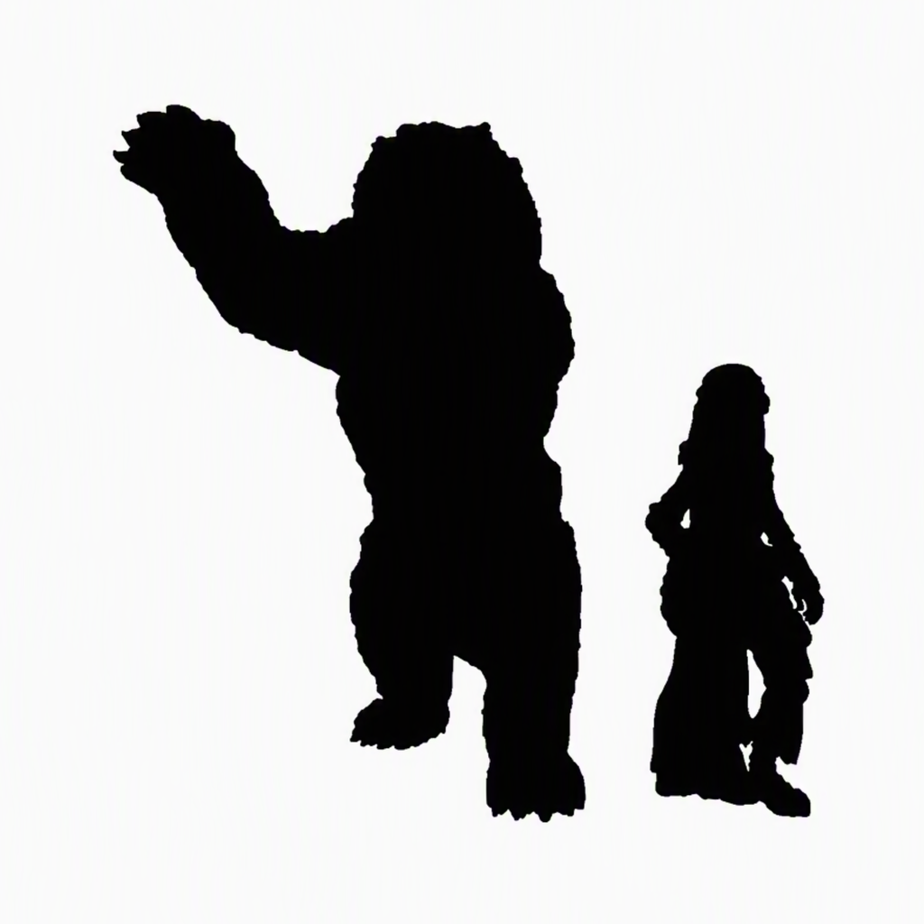 Zombie bear scale comparison to 28mm human miniature