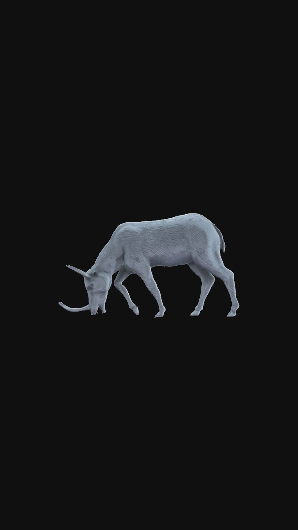 3D printed Synthetoceras grazing 360 degree view