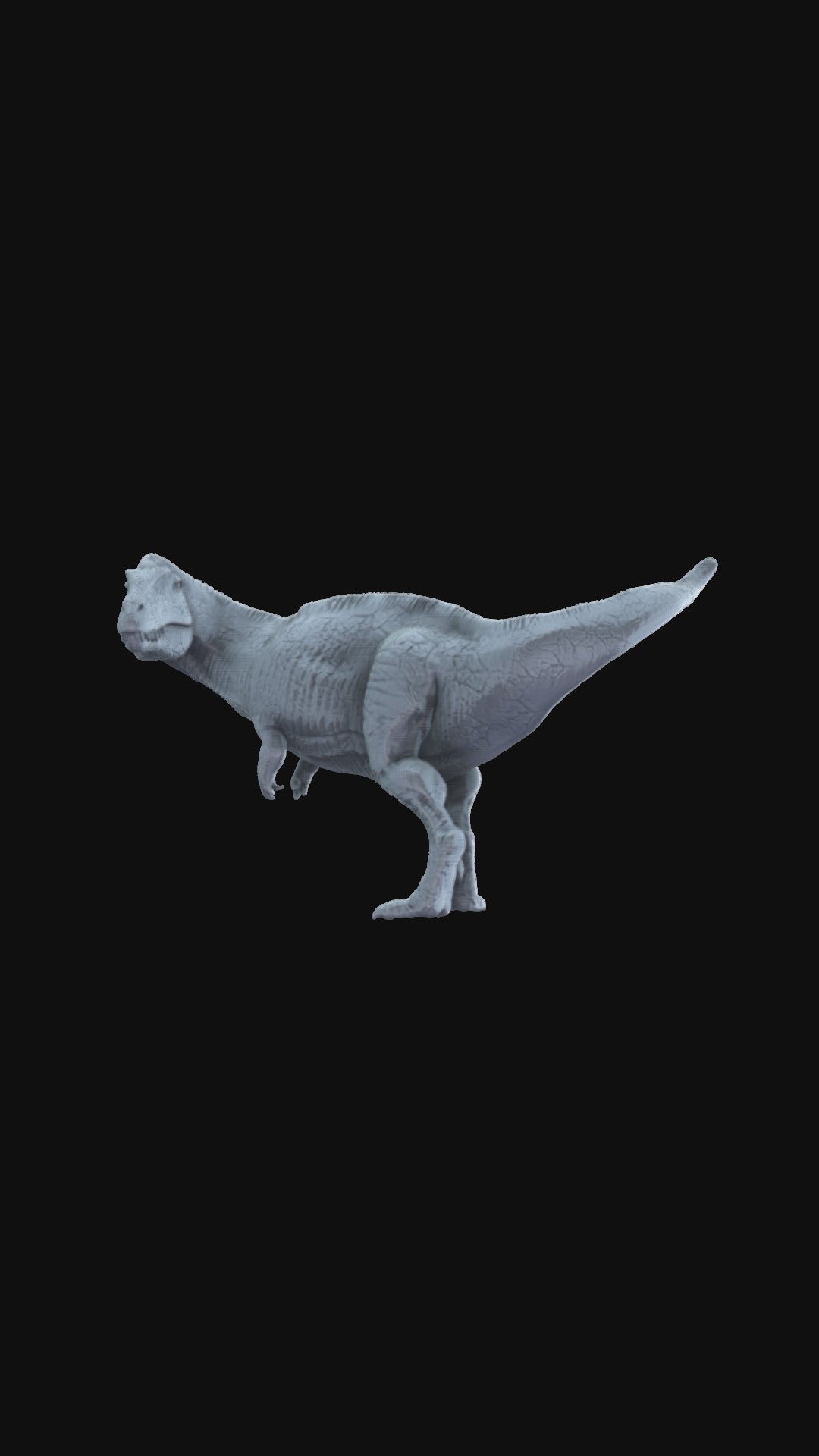 360-degree Acrocanthosaurus miniature, rotating product view, detailed sculpt.