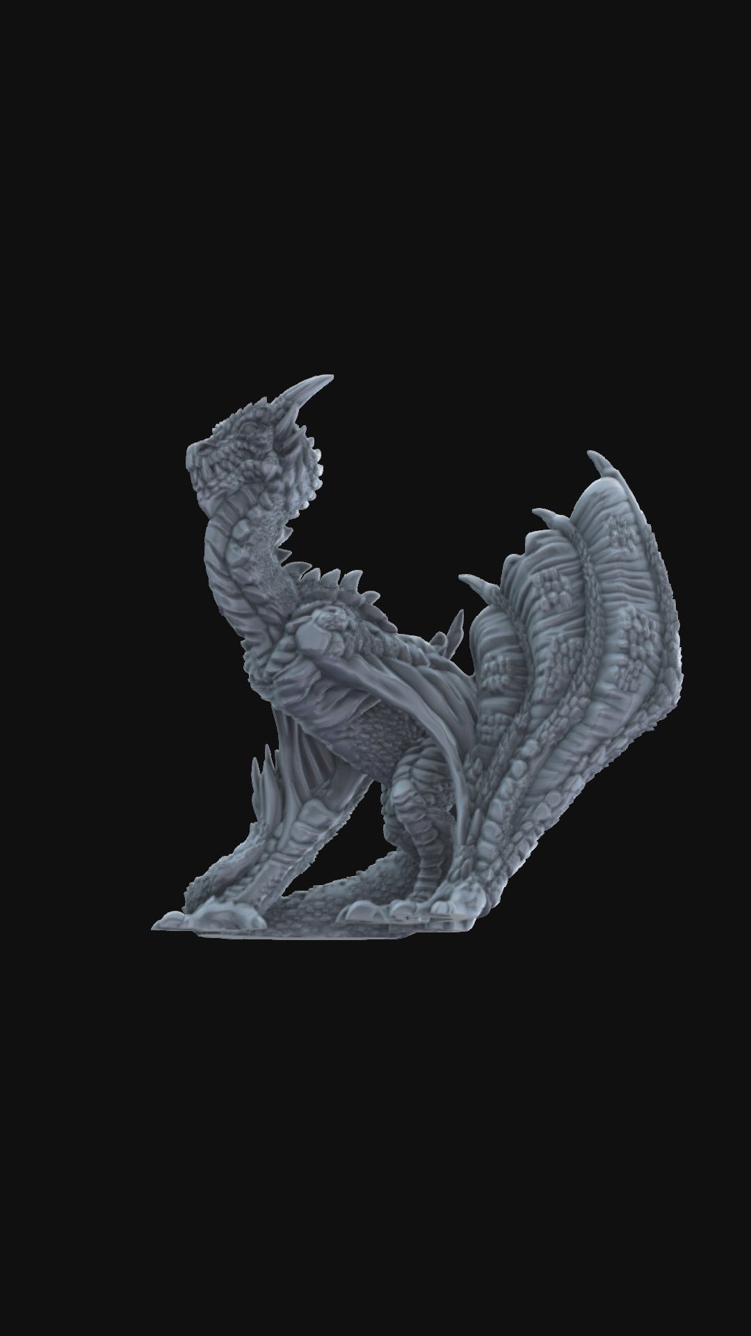 3d printed Wyvern 360 degree view