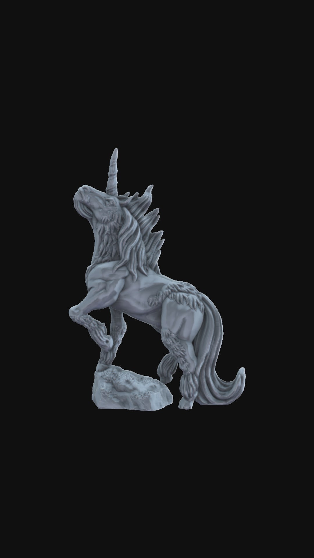 3D printed Unicorn 360 degree view