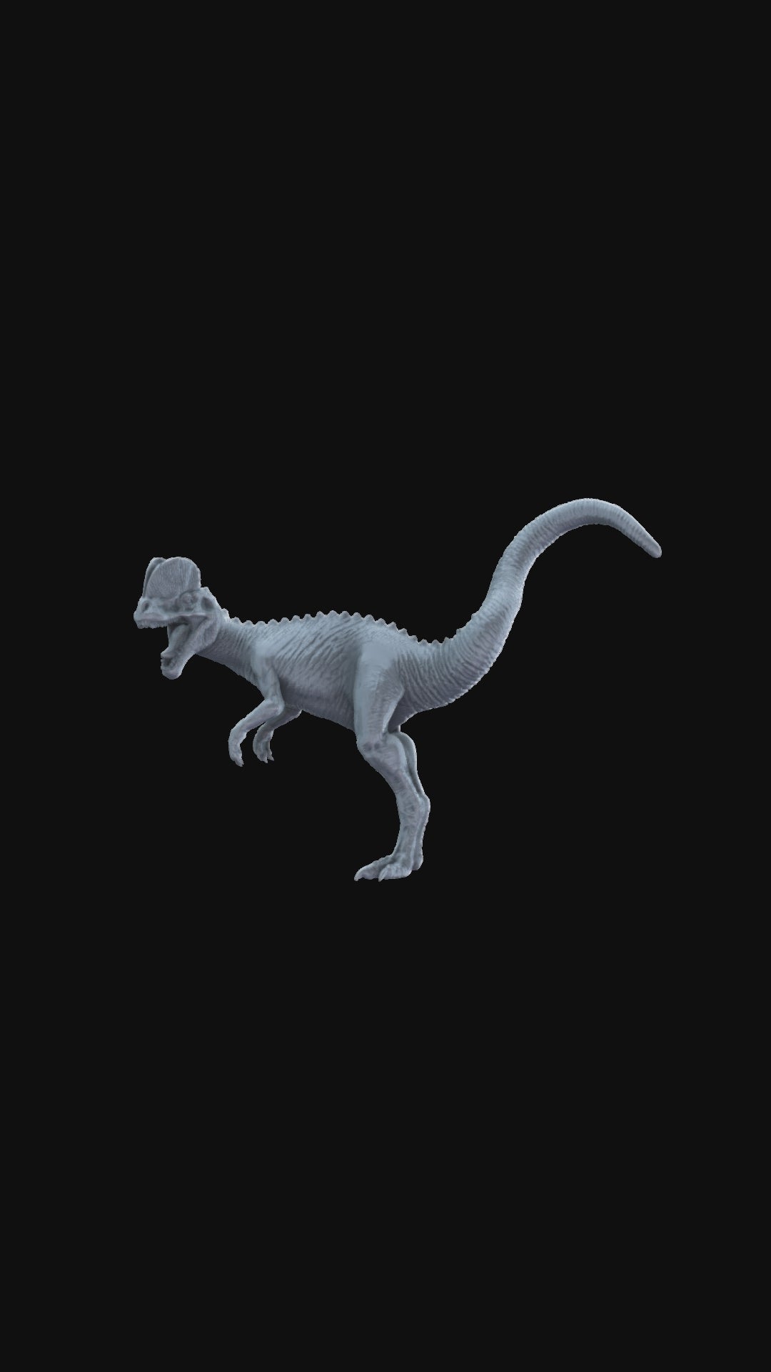 3D printed Dilophosaurus 360 degree view