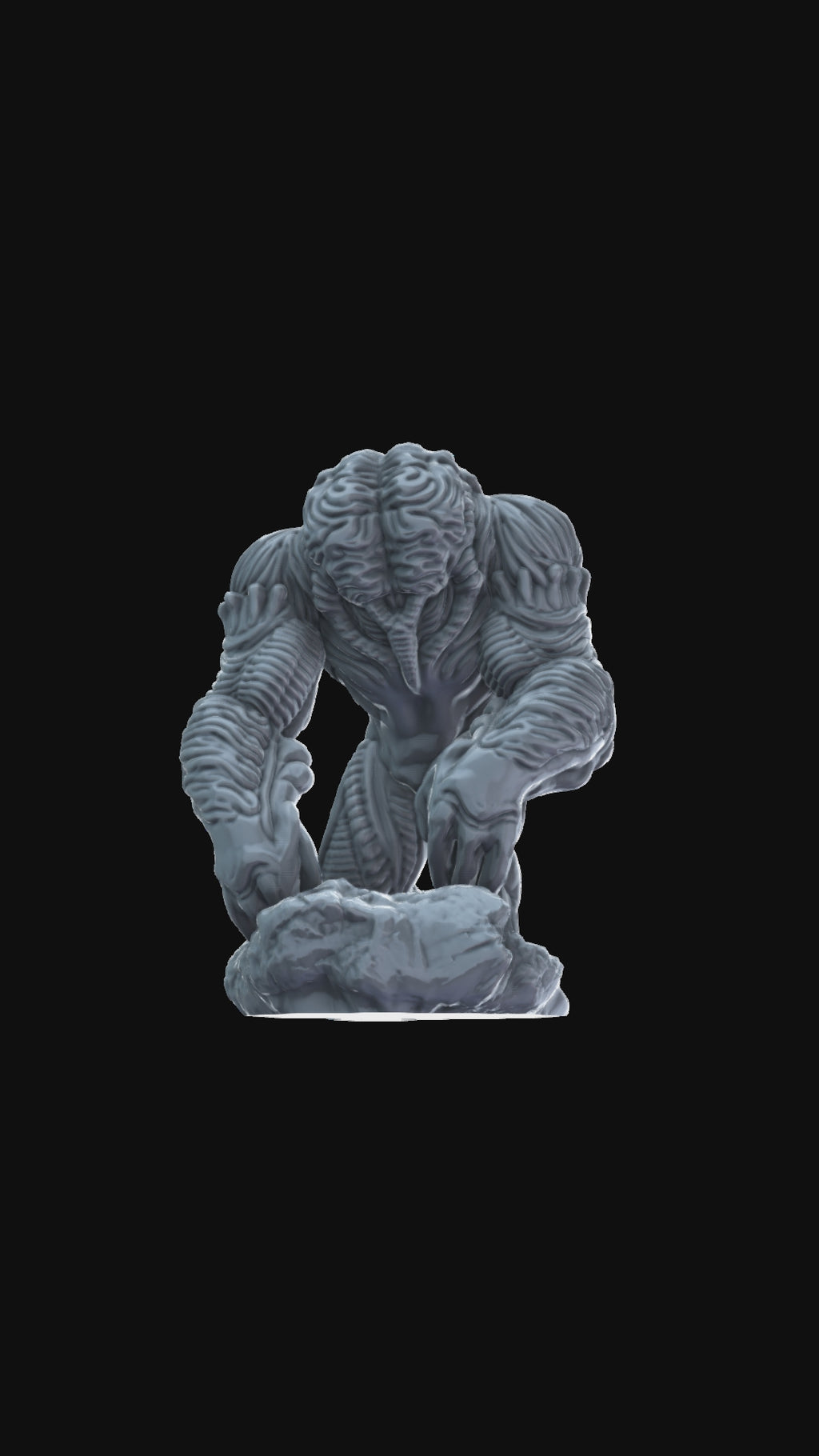 3D printed Brain Golem 360 degree view