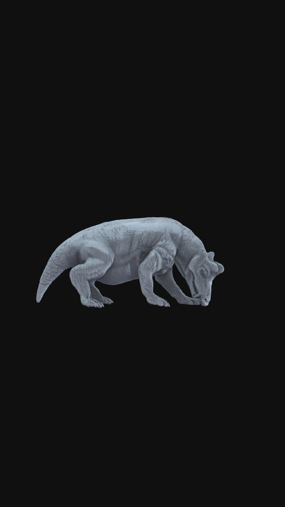 3D printed Styracocephalus grazing 360 degree view