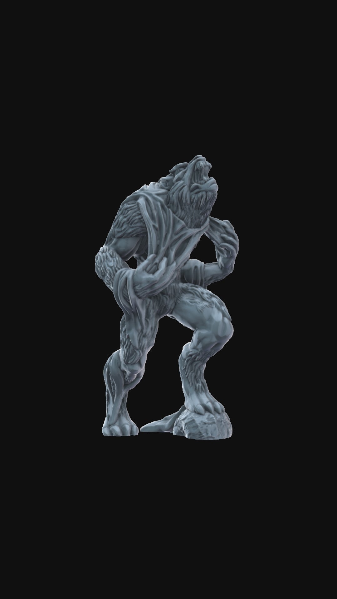 3D printed Werewolf 360 degree view