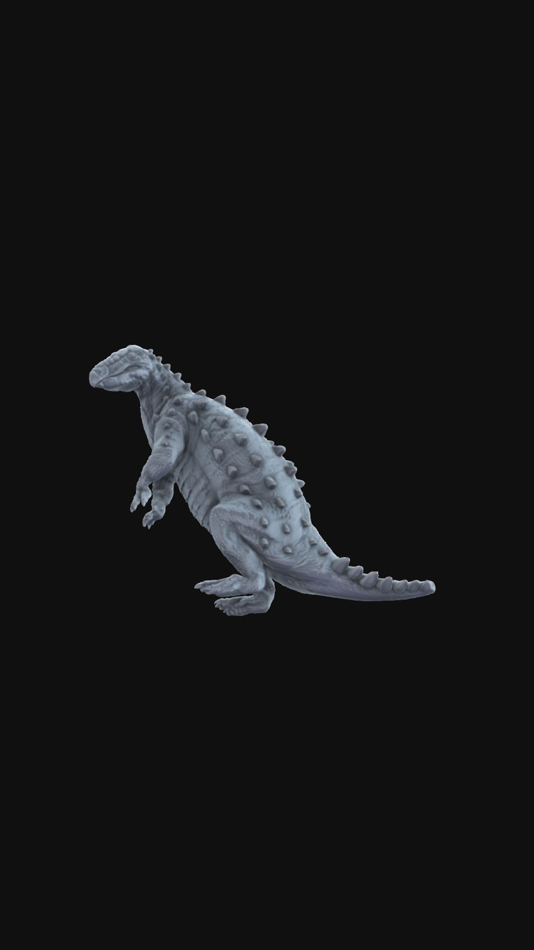 3D printed Stegouros sitting 360 degree view