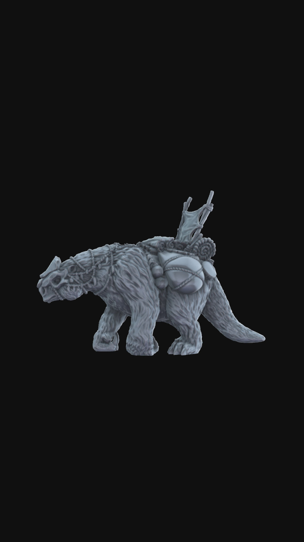 3D Printed Megatherium Armoured 360 degree view