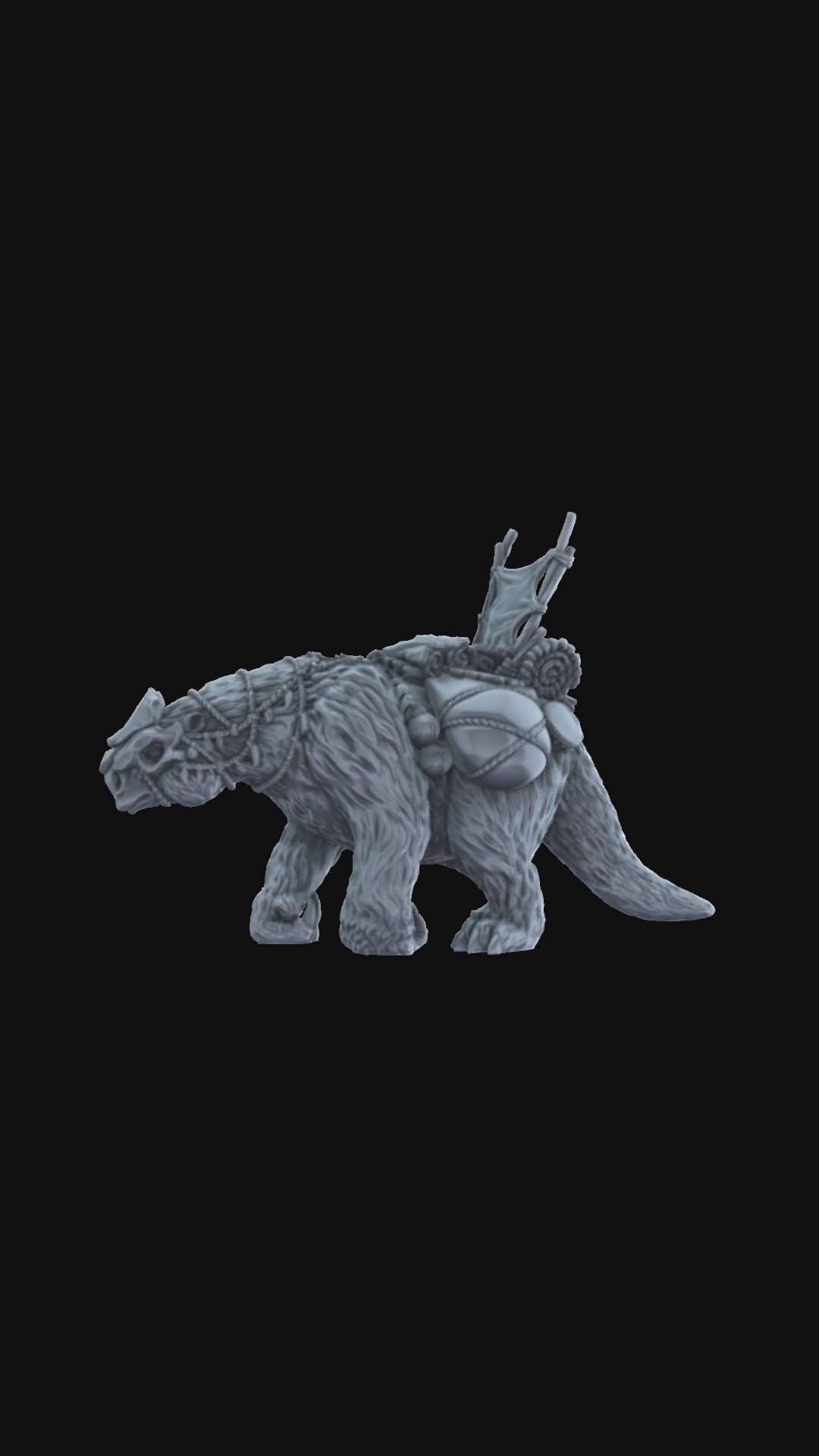 3D Printed Megatherium Armoured 360 degree view