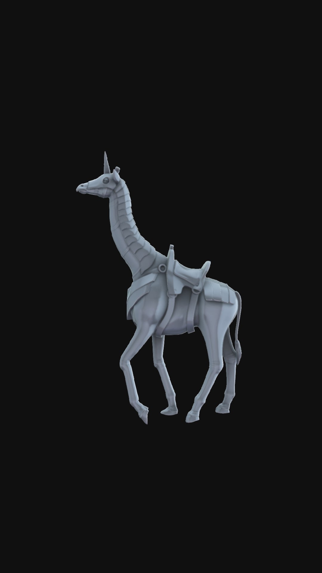 3D printed Armoured Giraffe 360 degree view