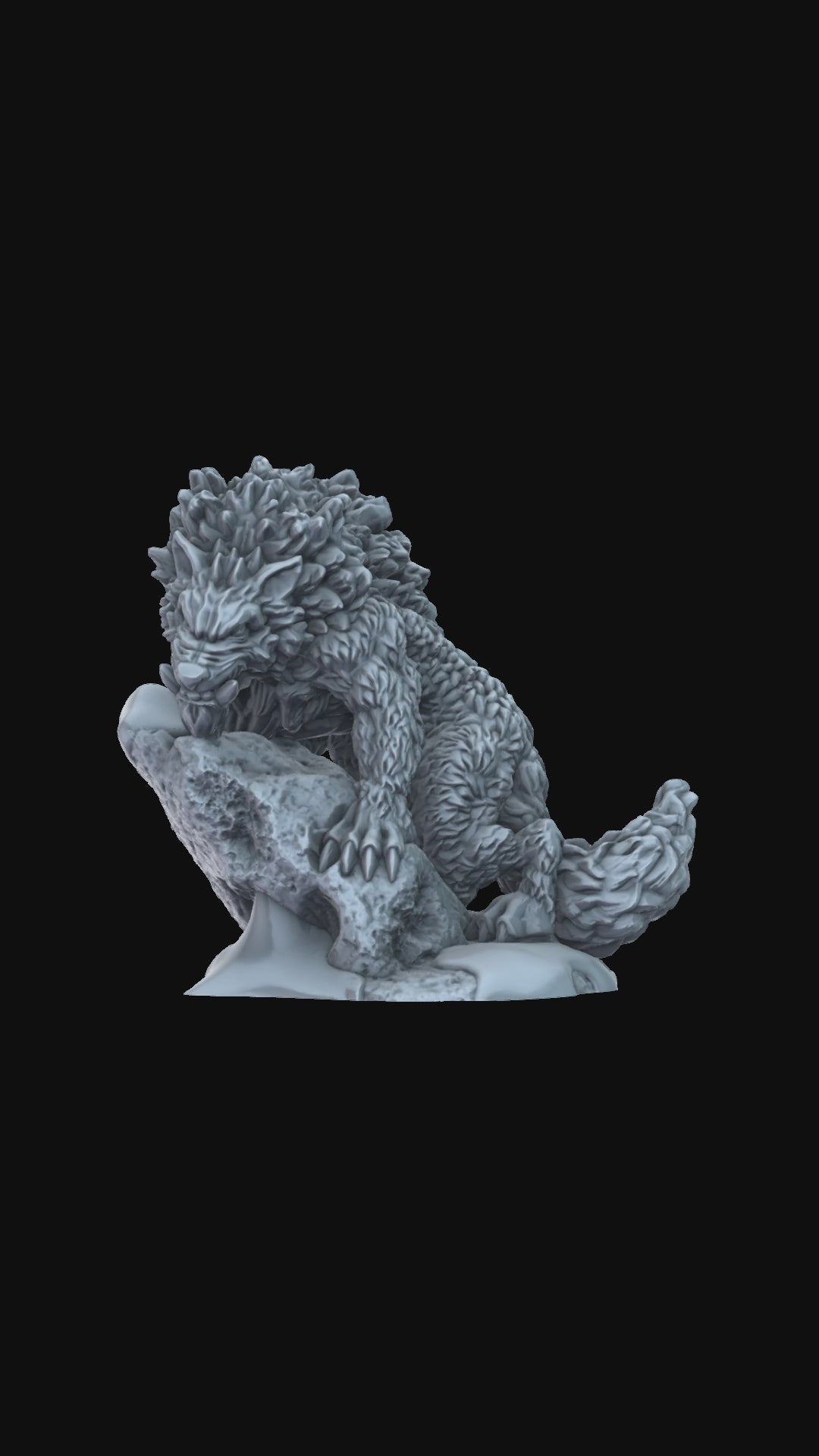 3D print Winter Wolf 360 degree view