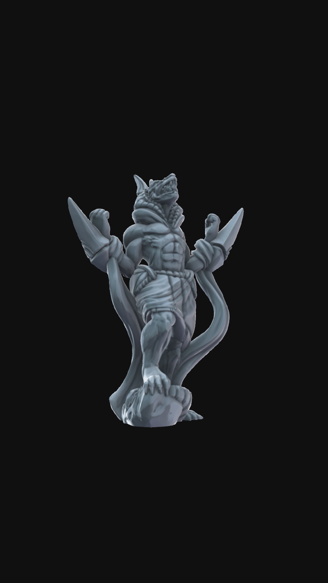 3D printed Anubis Warrior 360 degree view