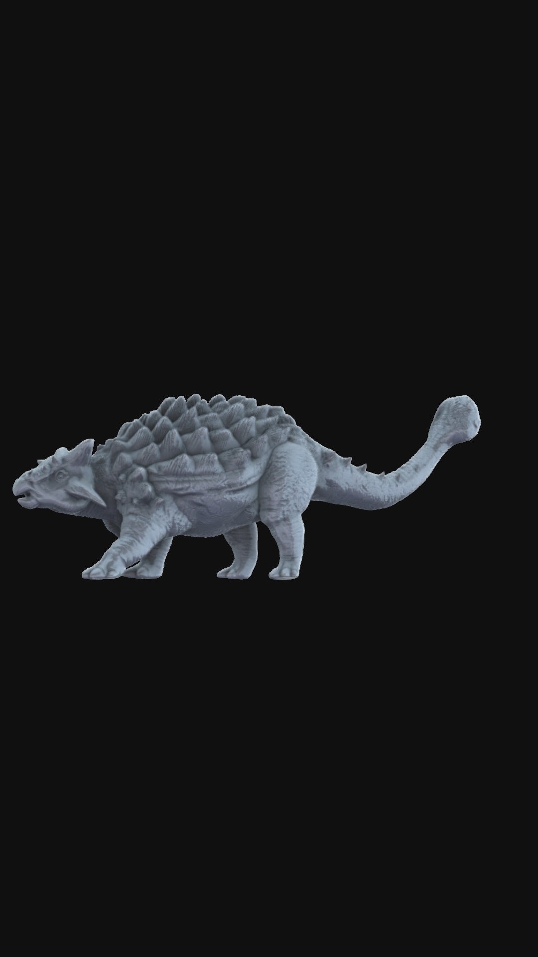 3D printed Ankylosaurus 360 degree view