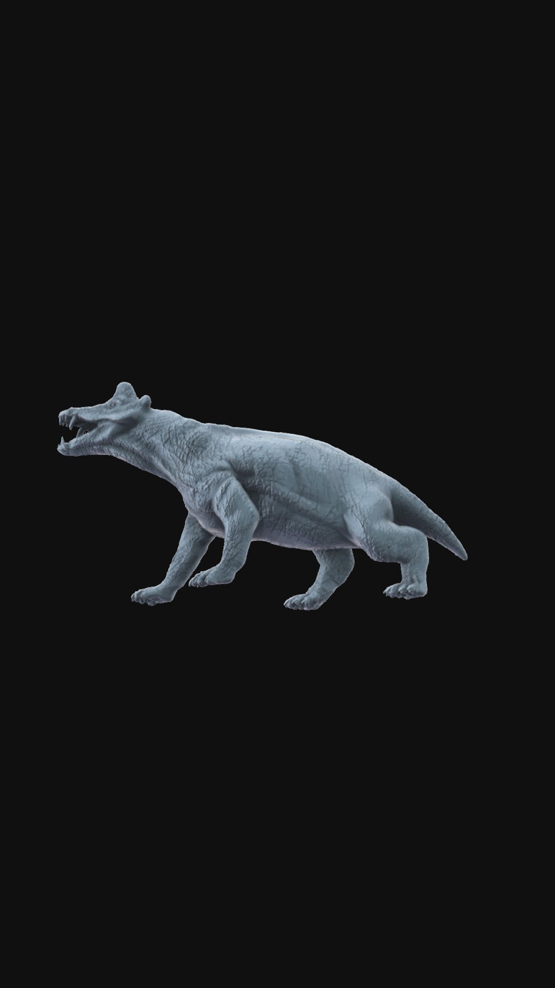 3D printed Styracocephalus roaring 360 degree view
