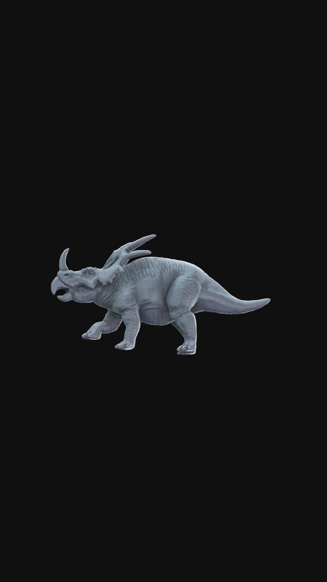 3D printed Styracosaurus 360 degree view