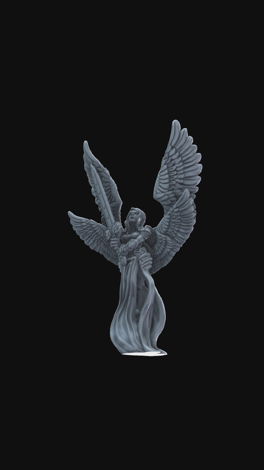 3D printed Wrathful Angel 360 degree view