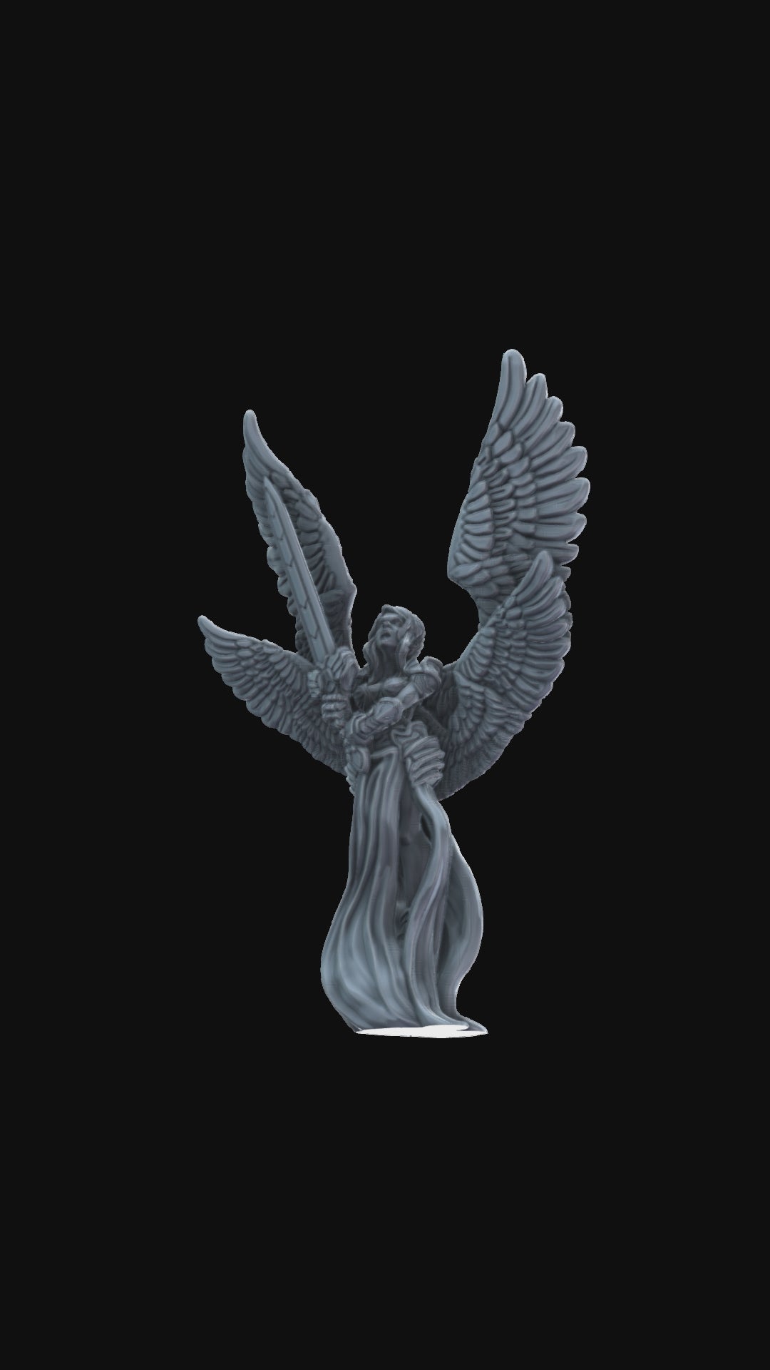 3D printed Wrathful Angel 360 degree view