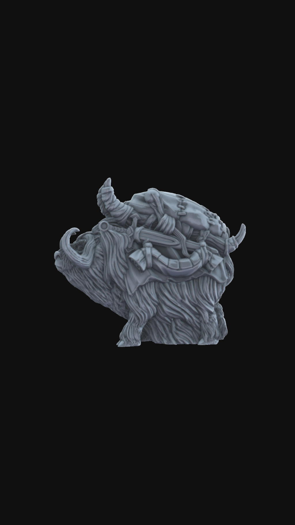 3D printed Merchants Pack Yak 360 degree view