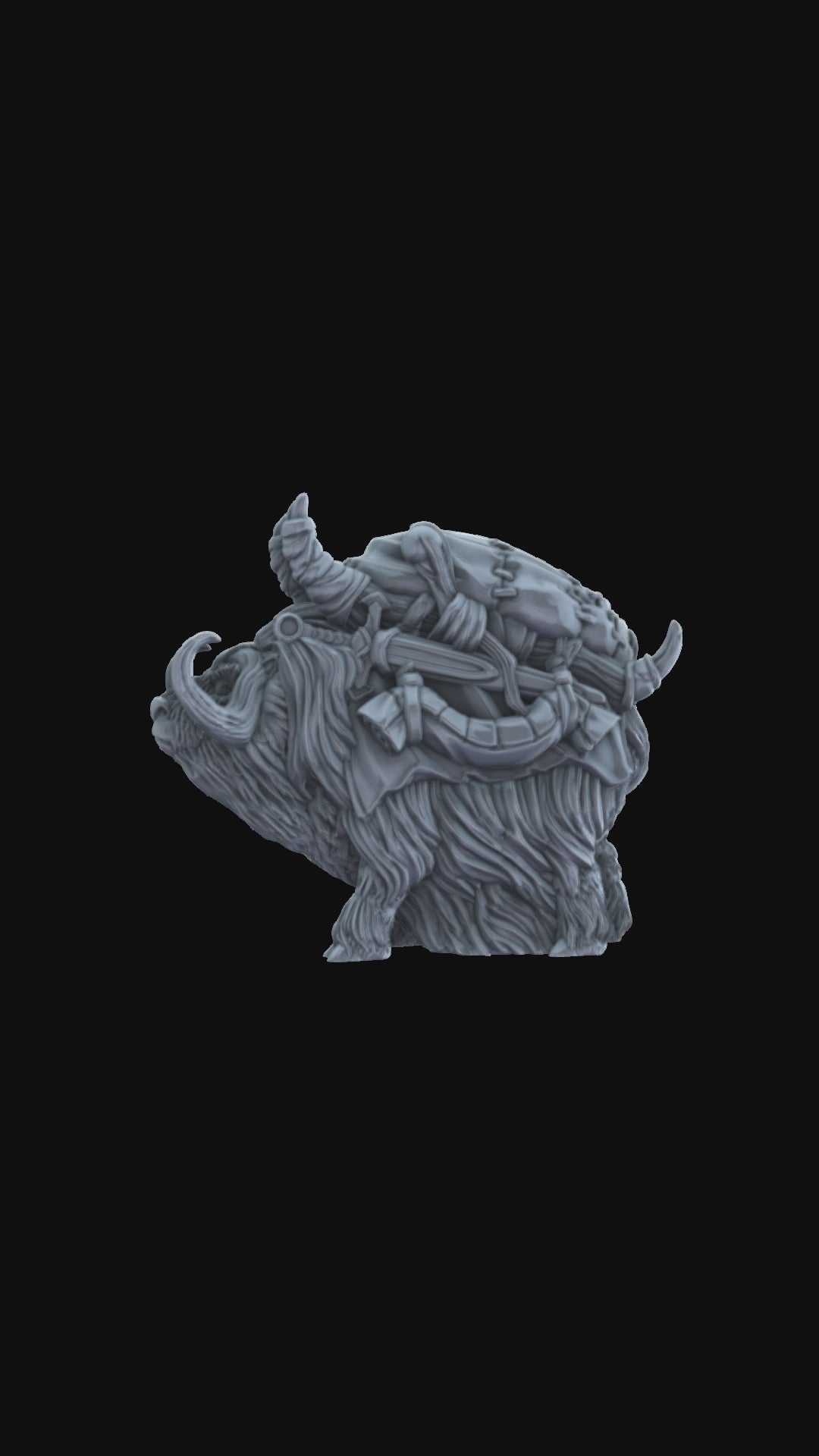 3D printed Merchants Pack Yak 360 degree view