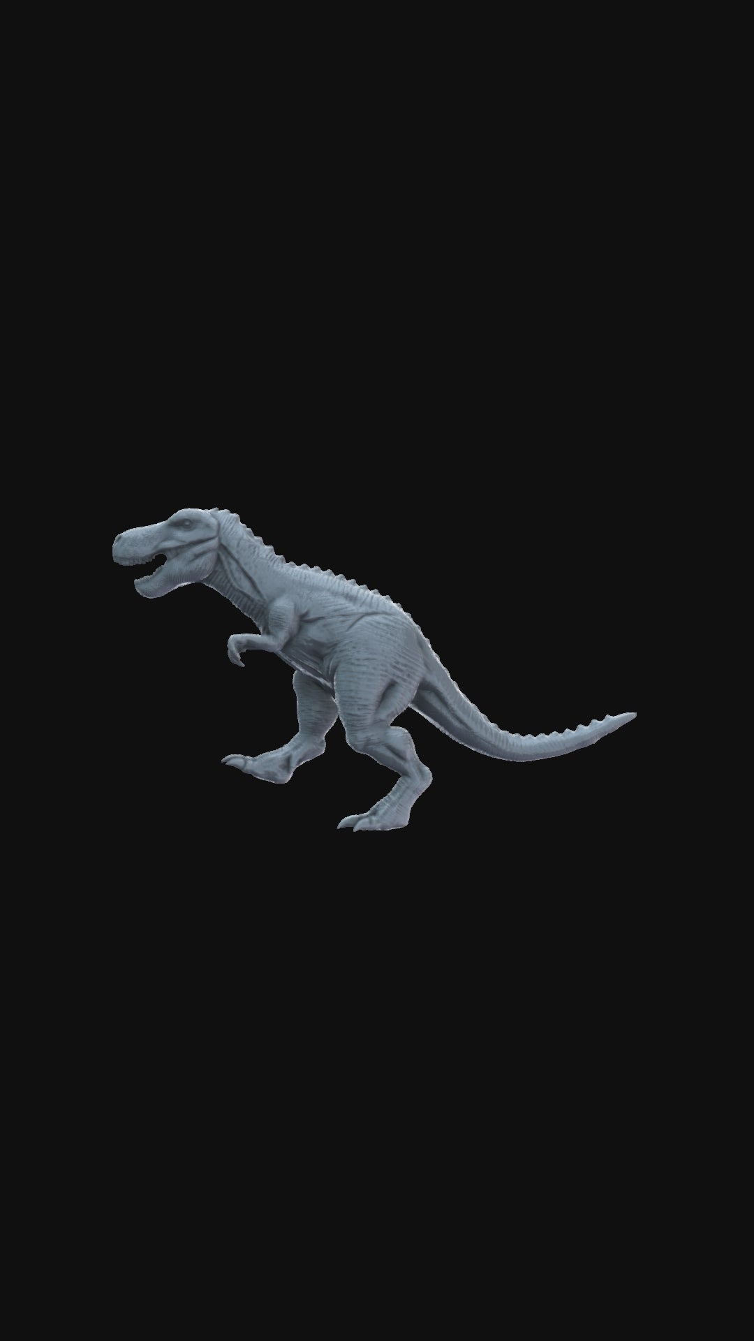 360-degree Tarbosaurus miniature, rotating product view, detailed sculpt.