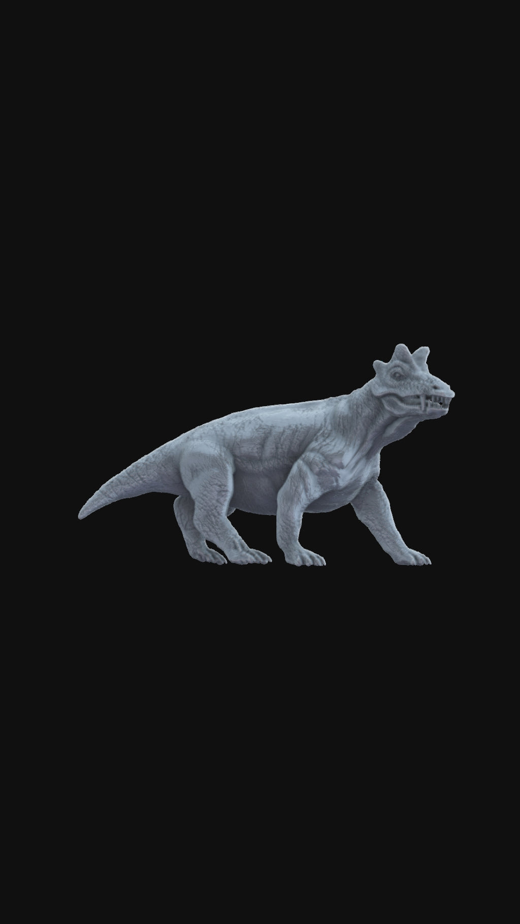 3D printed Styracocephalus walking 360 degree view