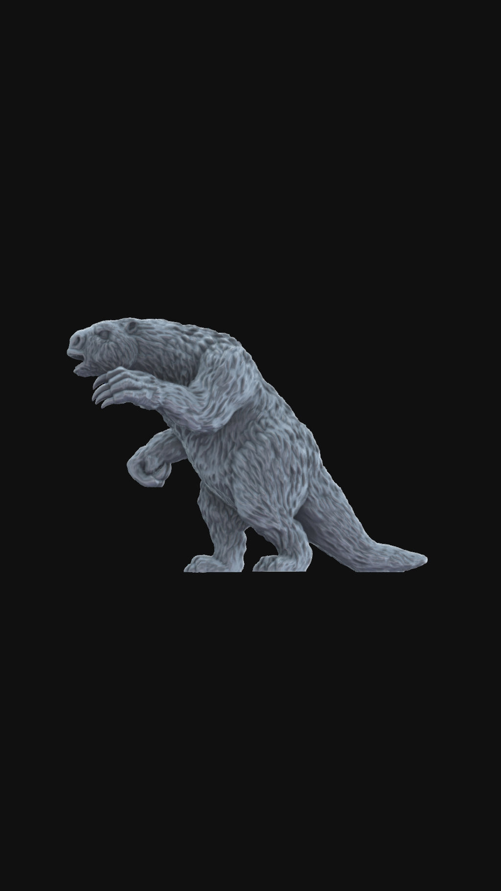 3d printed Megatherium attacking 360 degree view